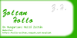 zoltan hollo business card